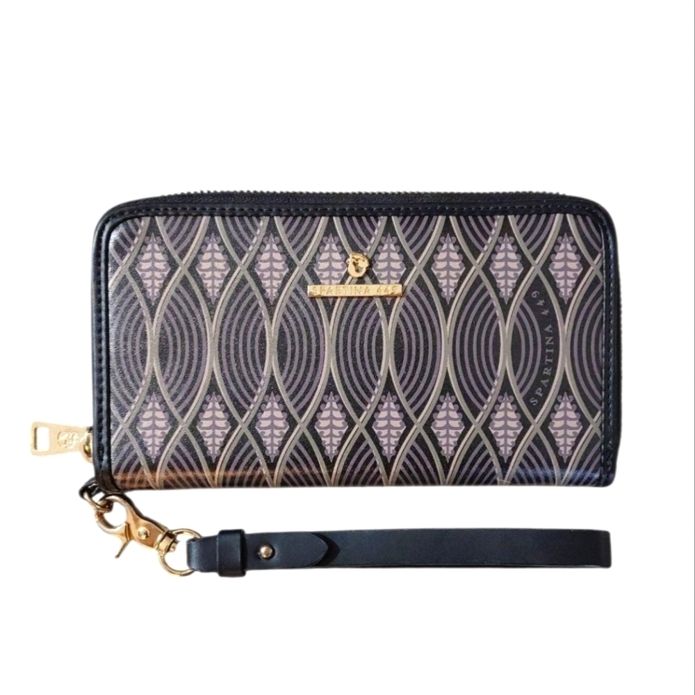 Spartina 449 Leather Wristlet Pearl Diver Wallet